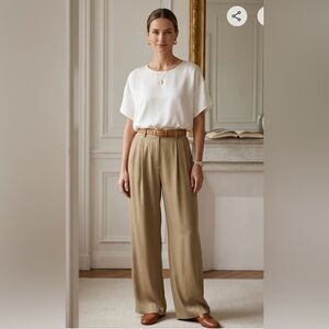 P.A.R.O.S.H Silk Clean Girl Boxy Fit Italian Oversized Minimalist Top Size M